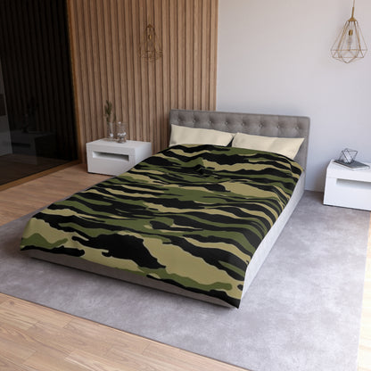 Tiger Stripe Camouflage: Military Style - Microfiber Duvet Cover