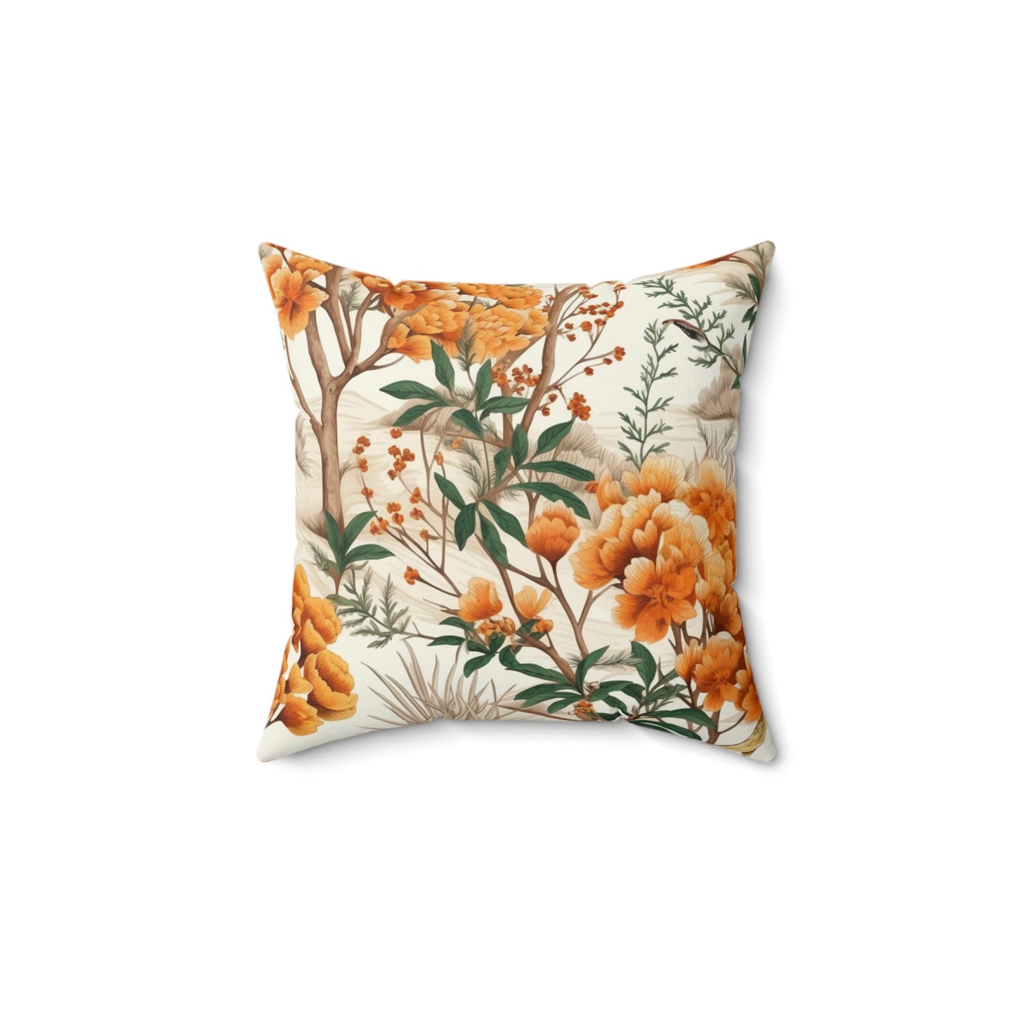 Four Seasons Beauty: Spring, Summer, Autumn & Winter Design Spun Polyester Square Pillow