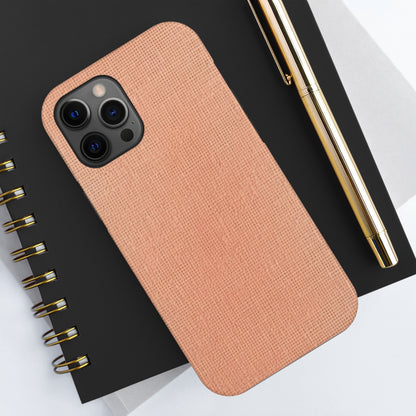 Soft Pink-Orange Peach: Denim-Inspired, Lush Fabric - Tough Phone Cases