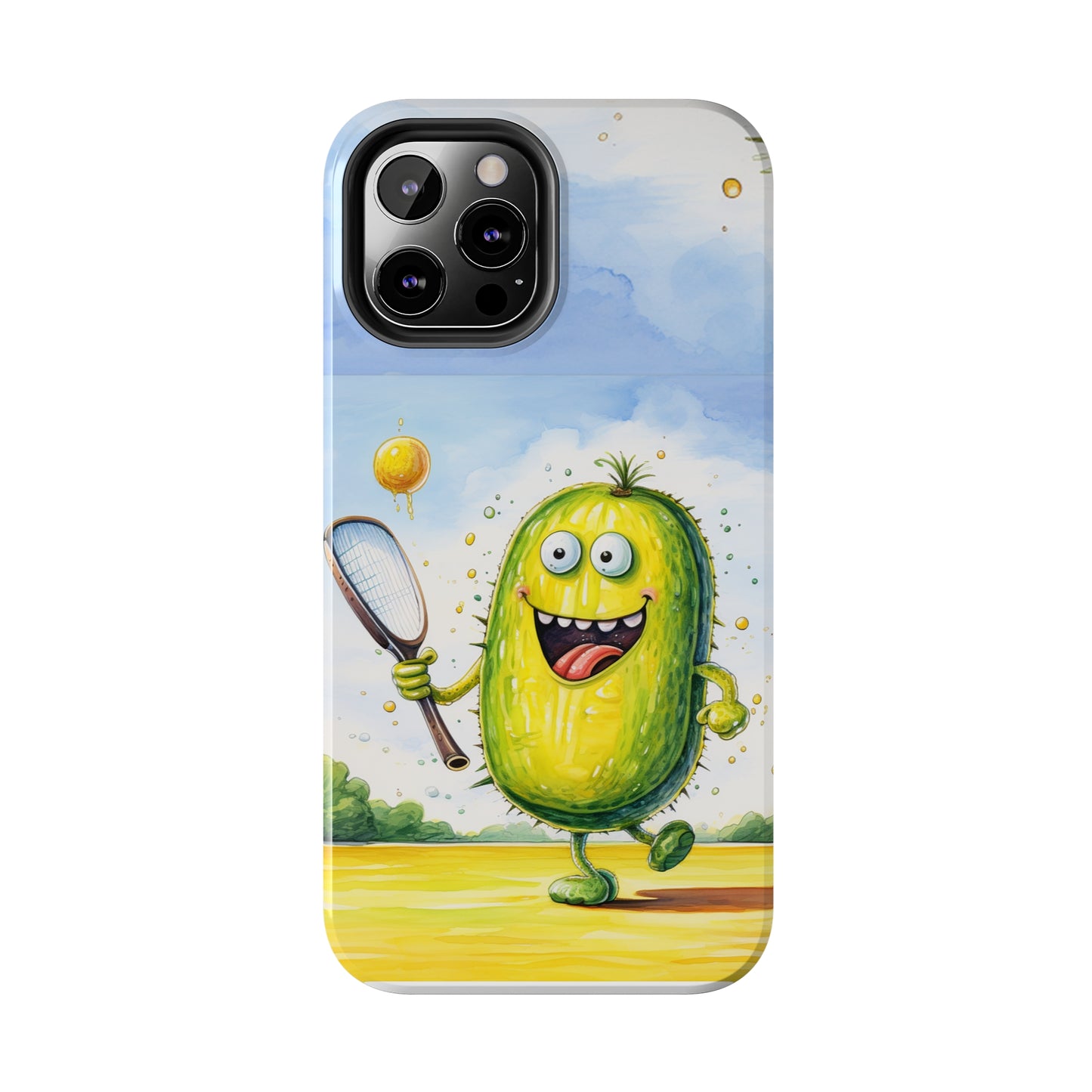 Pickleball Sport: Athletic Pickle Playing Game with Net and Paddle - Tough Phone Cases