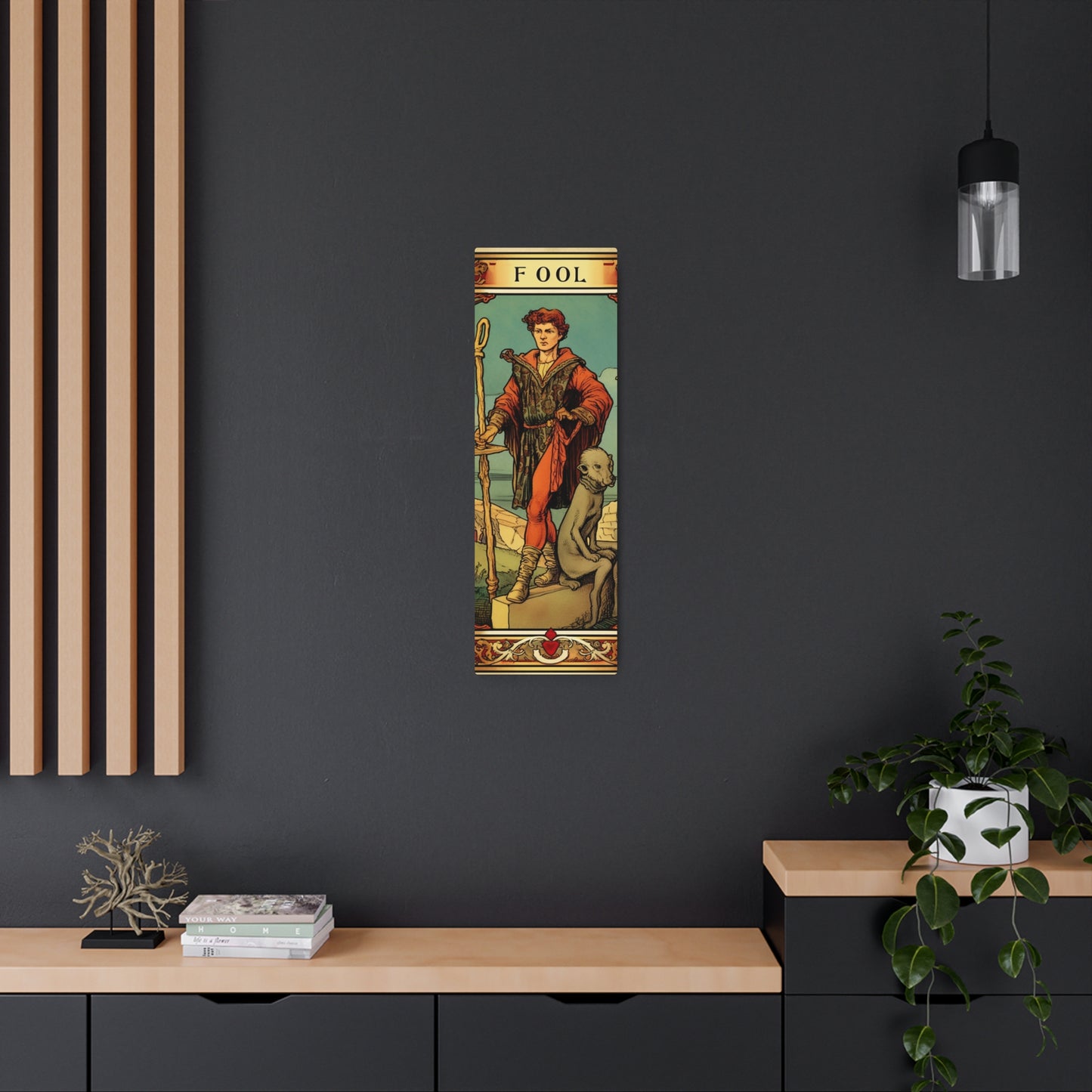 Mystical Tarot - Artistic Depiction of The Fool Card - Metal Art Sign