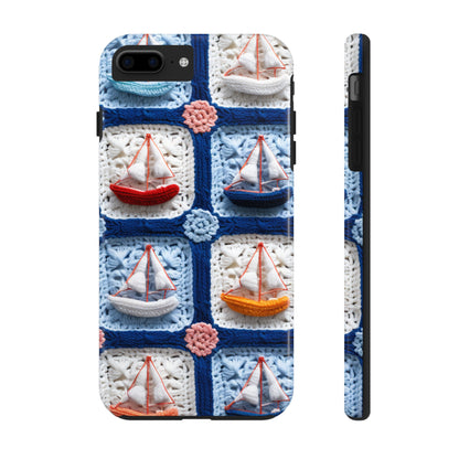 Crochet Boat Ship Sea Vessel Ocean Beach Travel Yacht Design - Tough Phone Cases