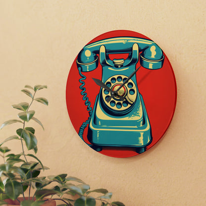 Telephone Acrylic Wall Clock