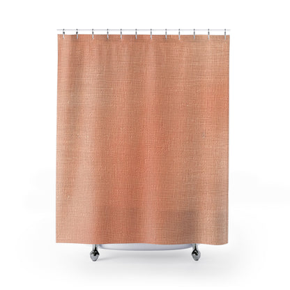 Soft Pink-Orange Peach: Denim-Inspired, Lush Fabric - Shower Curtains