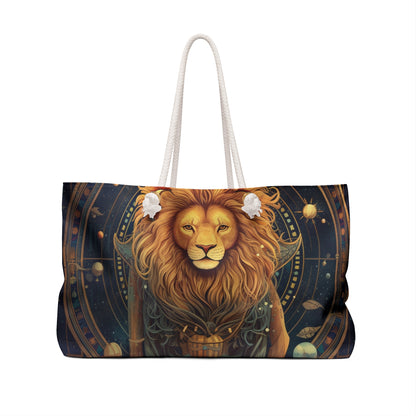 Astrological Leo Sign - Vibrant Cosmic Zodiac Astrology - Weekender Bag