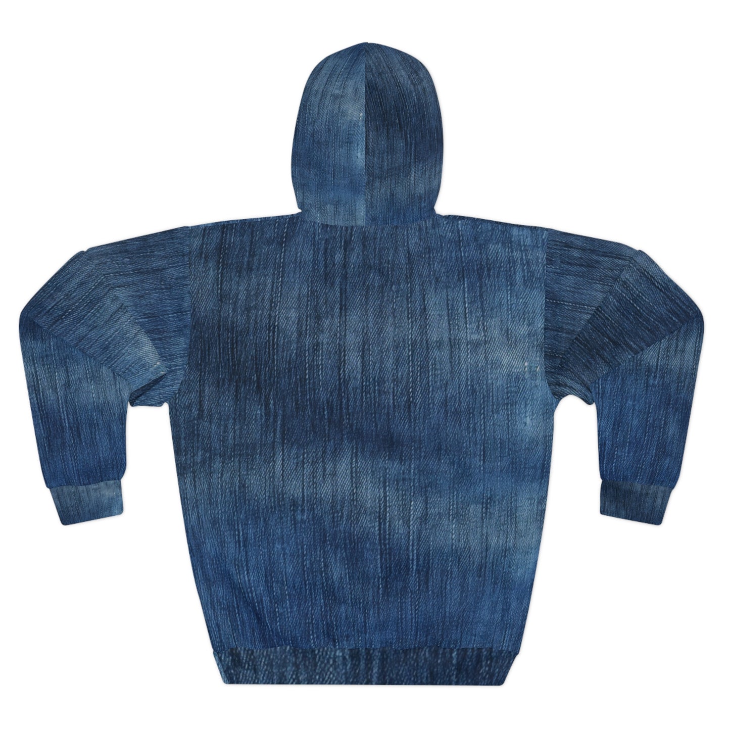 Indigo Splash: Washed Denim Reverie in Deep Blue - Unisex Pullover Hoodie (AOP)