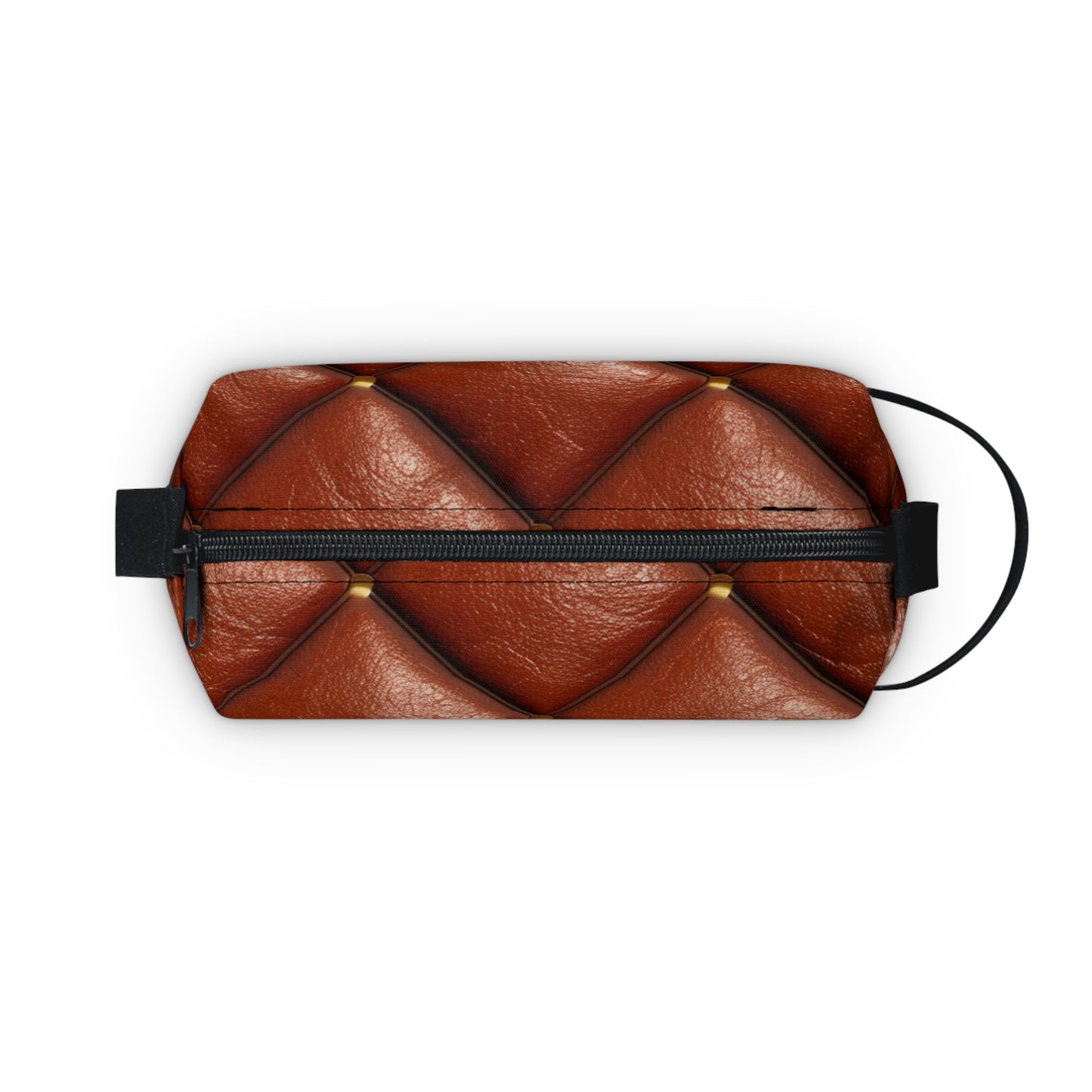 Brown Leather Cognac Pattern Rugged Durable Design Style - Toiletry Bag