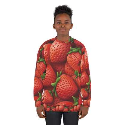 Fresas de jardín- Wild Sweet Gourmet - Granja que cultiva fruta roja madura -Sudadera unisex (AOP) 