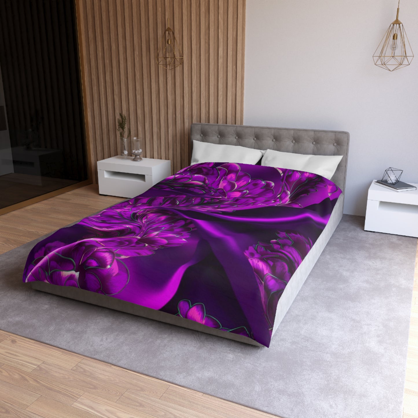 Purple Silk, Microfiber Duvet Cover