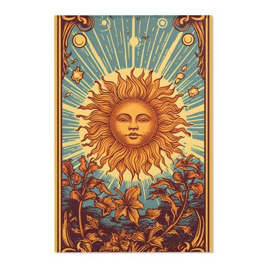 Sun Tarot Card Symbol of Growth, Life, and Radiance - Area Rugs