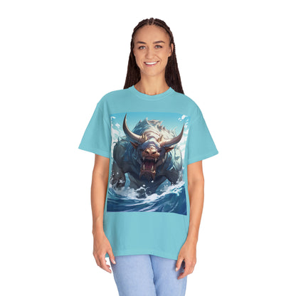 Bull Shark Fusion: Water Fantasy - Hybrid Ocean Marine Animal - Unisex Garment-Dyed T-shirt