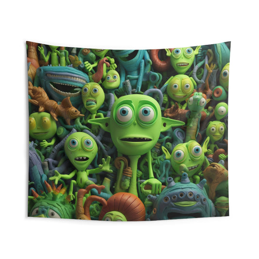 Toy Alien Story Space Character Galactic UFO Anime Cartoon - Indoor Wall Tapestries