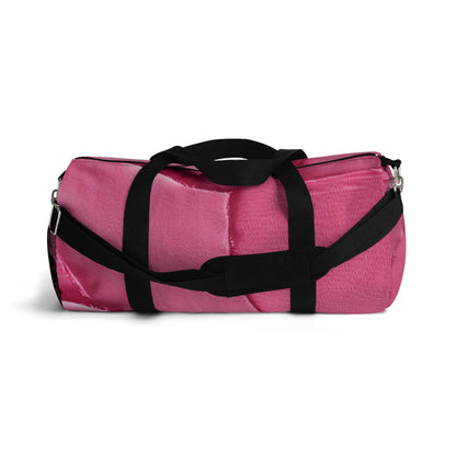 Distressed Neon Pink: Edgy, Ripped Denim-Inspired Doll Fabric - Duffel Bag