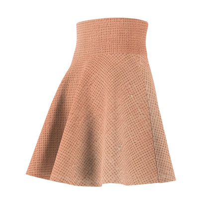 Soft Pink-Orange Peach: Denim-Inspired, Lush Fabric - Women's Skater Skirt (AOP)