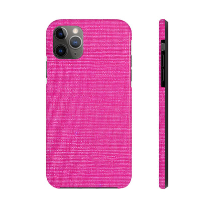 Hot Neon Pink Doll Like: Denim-Inspired, Bold & Bright Fabric - Tough Phone Cases