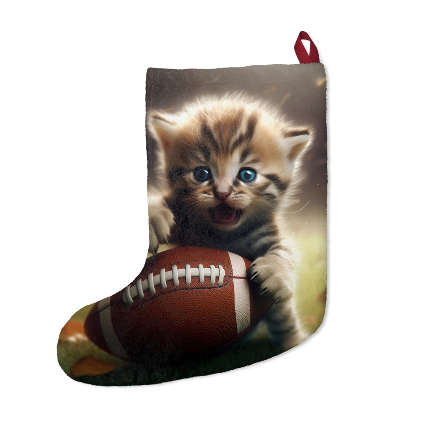 Football Kitten Touchdown: Tabby's Winning Play Sport Game - Christmas Stockings