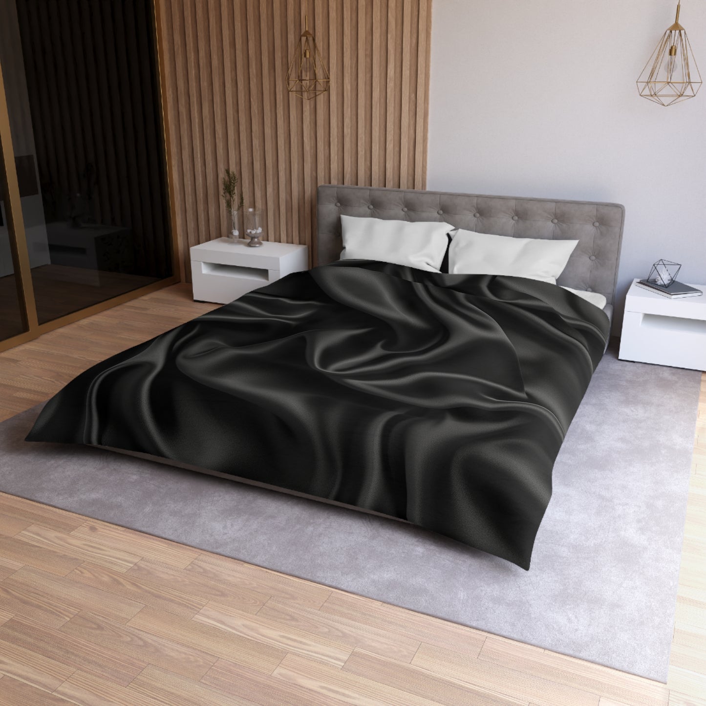 Black Silk, Microfiber Duvet Cover