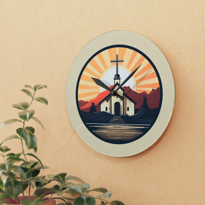 Classic Christian Church Faith Style Acrylic Wall Clock