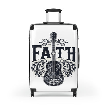 Guitar Cross Faith - Christian Gift, Love and Grace, Faithful, Jesus - Suitcase