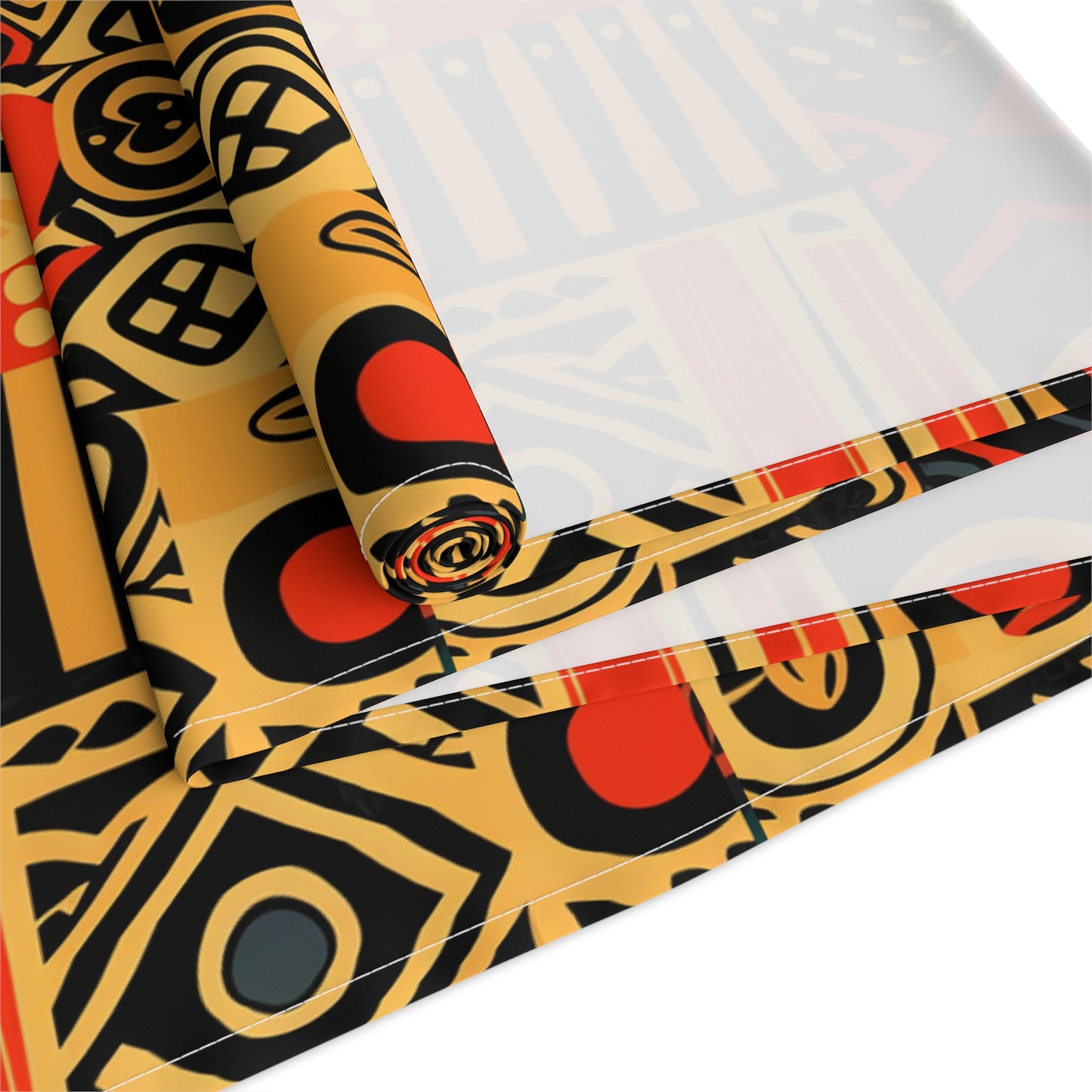 Tribal Art-Inspired Abstract Symbols, Heritage - Table Runner (Cotton, Poly)