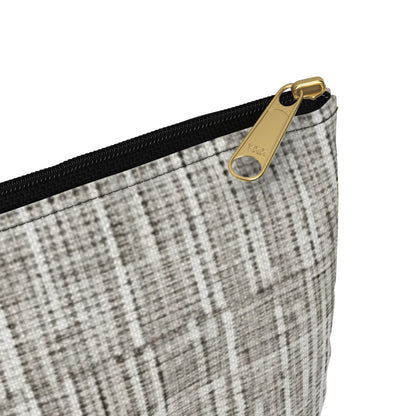 Silver Grey: Denim-Inspired, Contemporary Fabric Design - Accessory Pouch