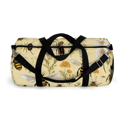 Whimsical Bee & Honeycombs Nature-Friendly Pattern Design Duffel Bag