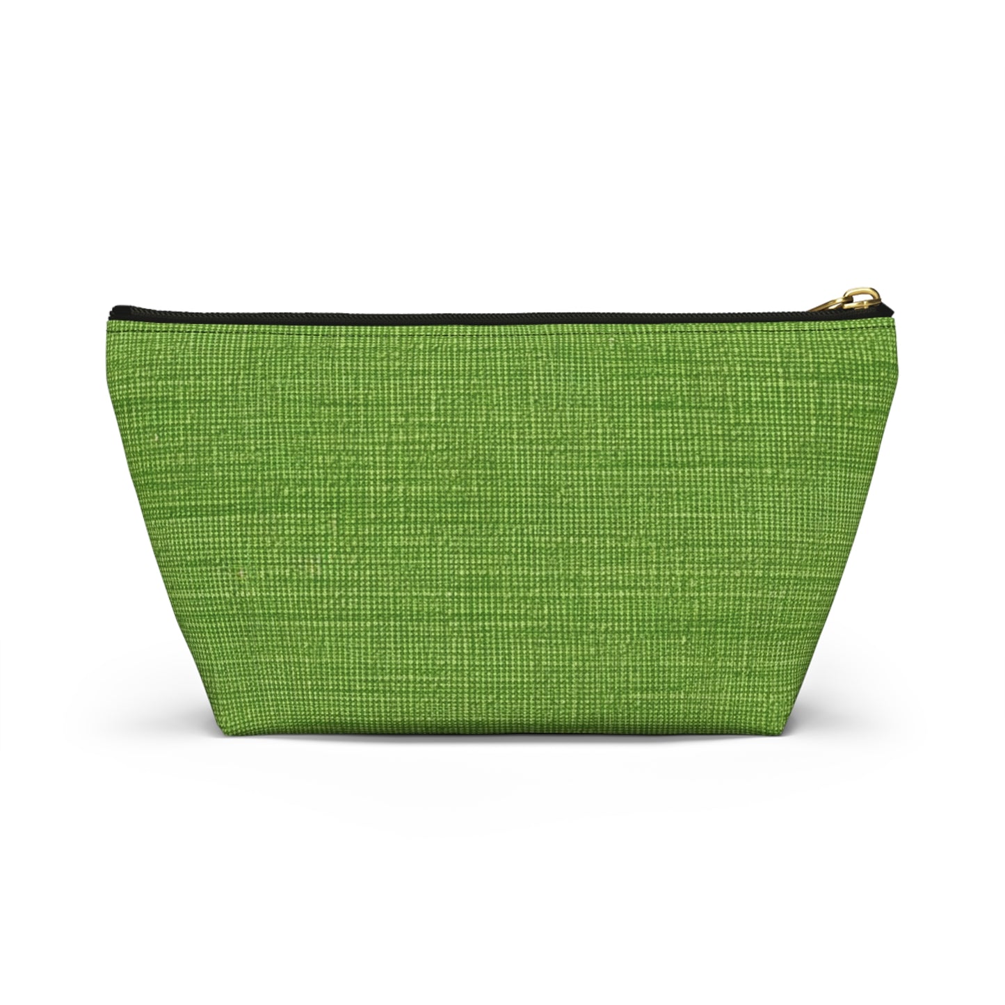 Olive Green Denim-Style: Seamless, Textured Fabric - Accessory Pouch w T-bottom