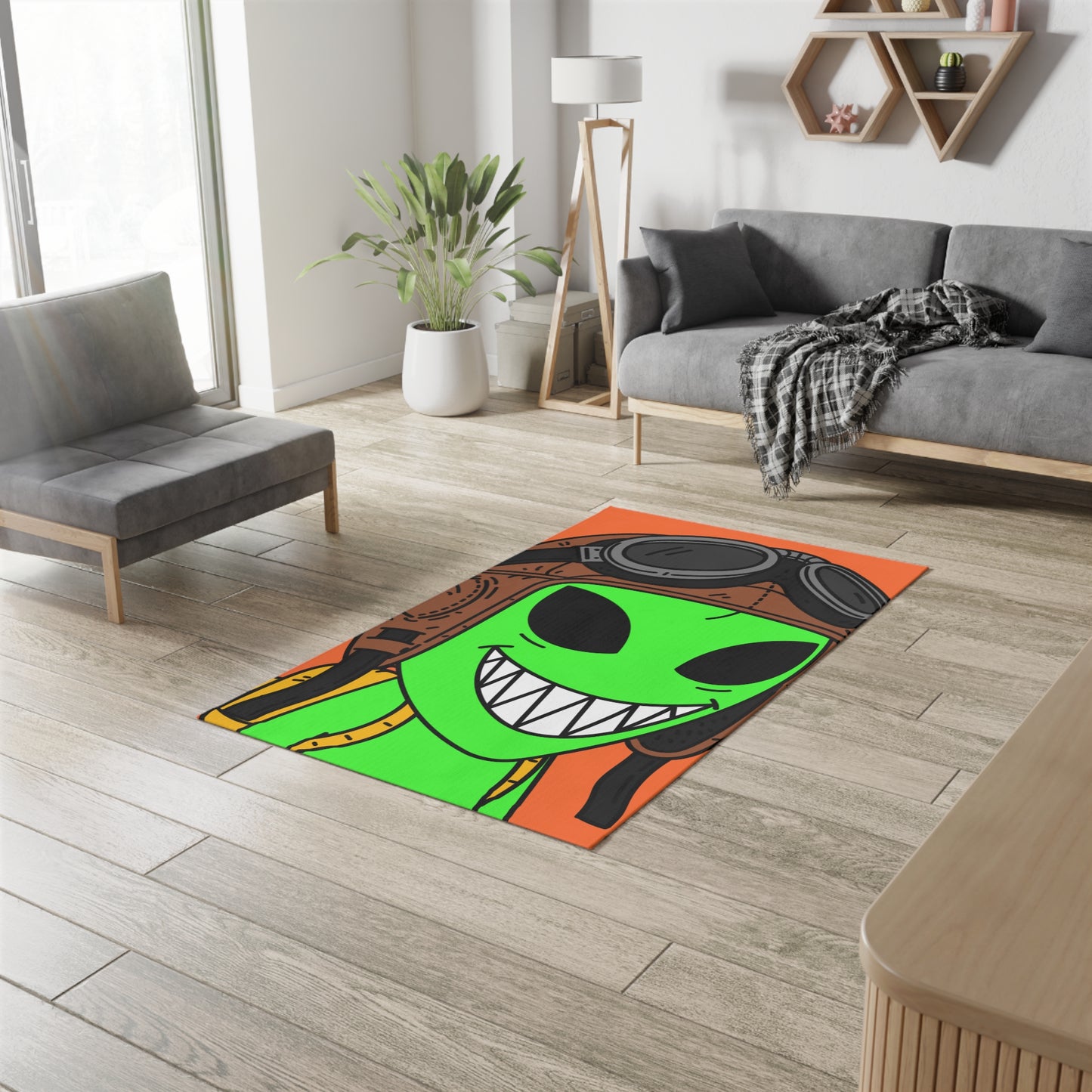 Space Force Aviator Alien Visitor Dobby Rug