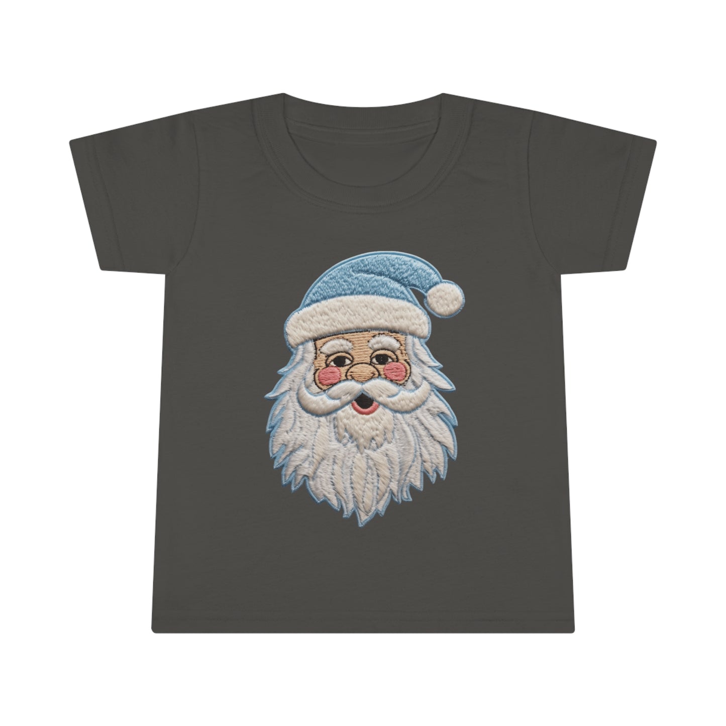 Blue Santa Chenille Patch - Chritmas Hoiday Design - Toddler T-shirt