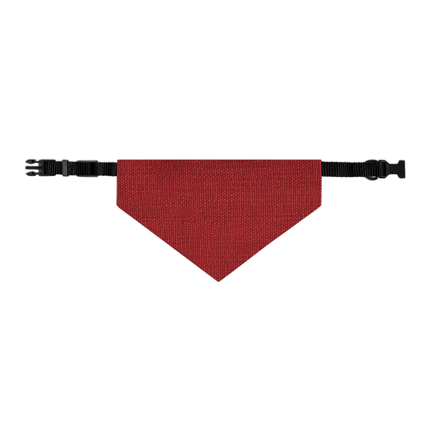 Bold Ruby Red: Denim-Inspired, Passionate Fabric Style - Pet Bandana Collar