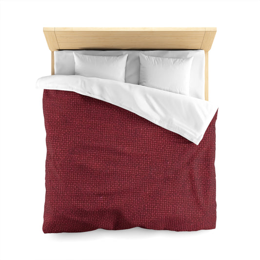 Seamless Texture - Maroon/Burgundy Denim-Inspired Fabric - Microfiber Duvet Cover