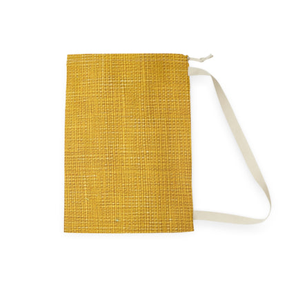 Radiant Sunny Yellow: Denim-Inspired Summer Fabric - Laundry Bag