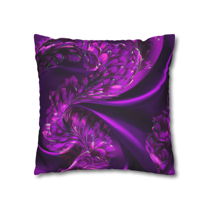 Purple Silk, Spun Polyester Square Pillowcase