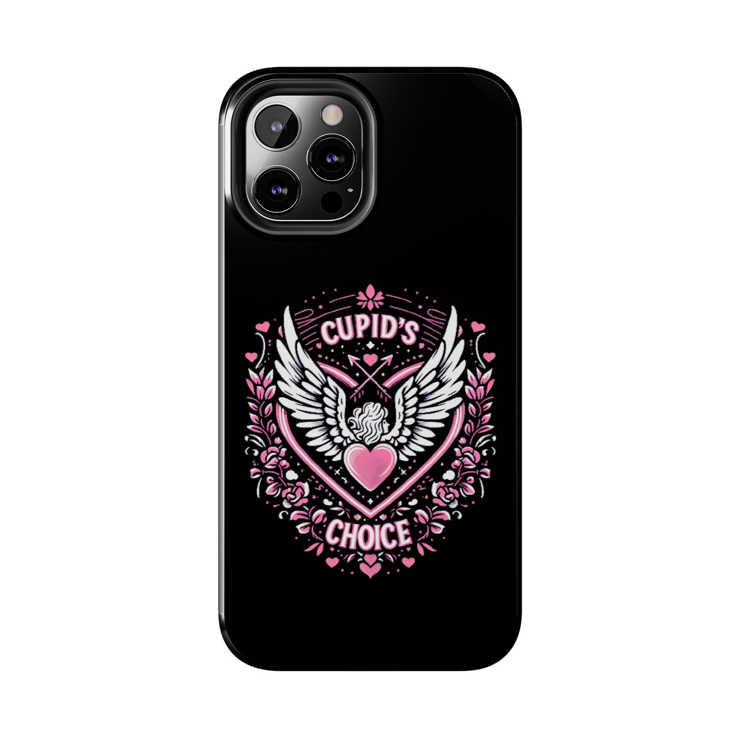 Cupidos Choice Crest con corazón y alas - Amor y romance con temática de San Valentín - Fundas resistentes para teléfonos