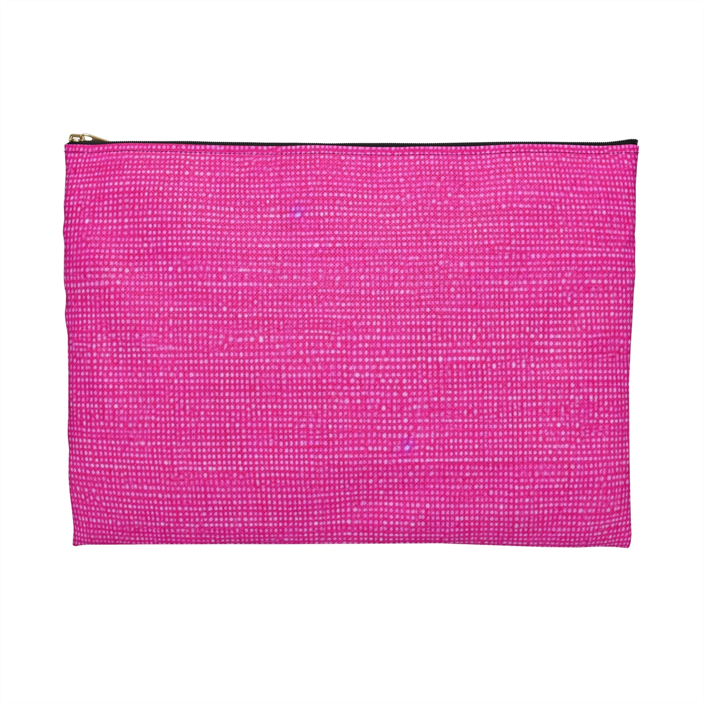 Hot Neon Pink Doll Like: Denim-Inspired, Bold & Bright Fabric - Accessory Pouch