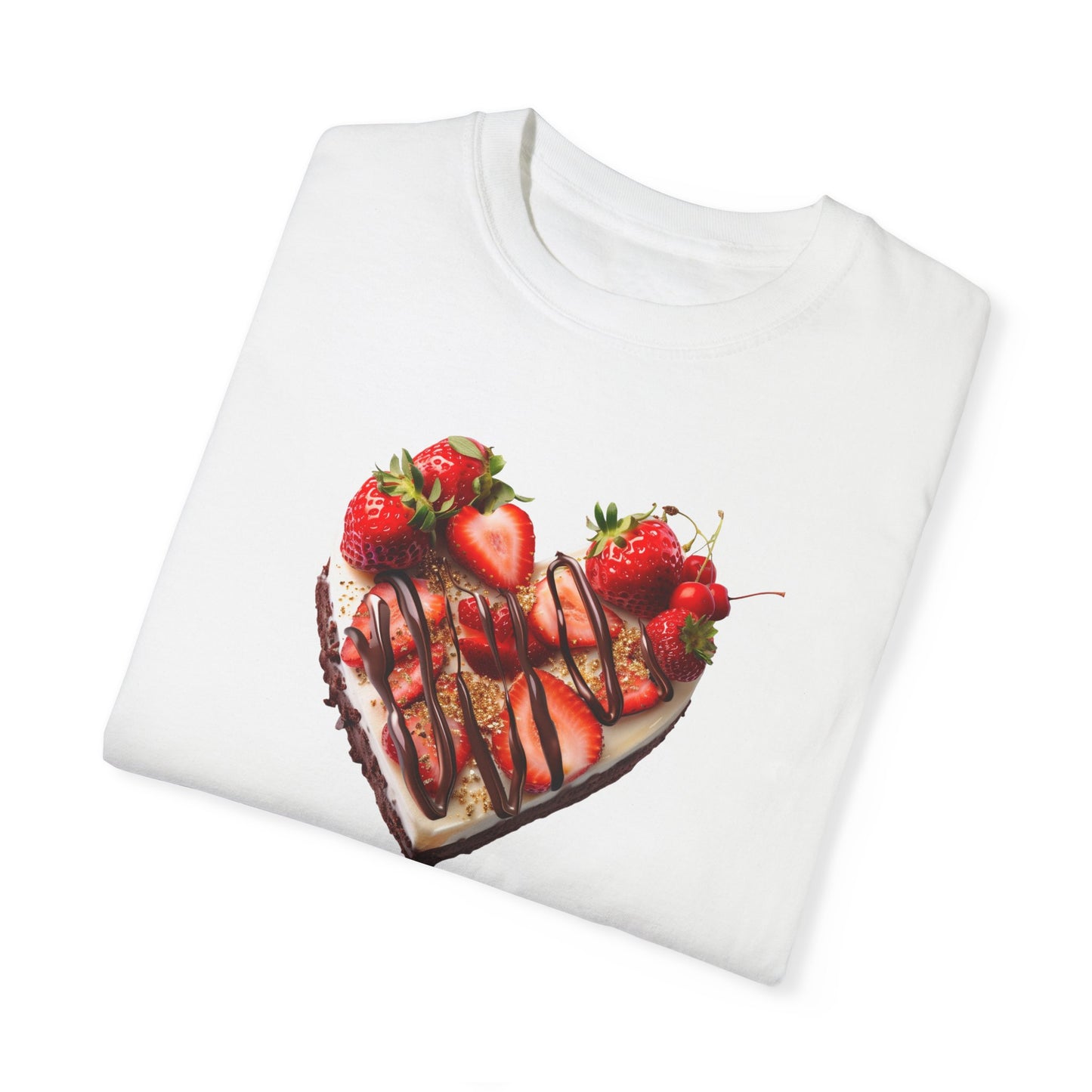 Fresa de chocolate, Lo que no harás por amor, Fresas, Camiseta unisex teñida en prenda 