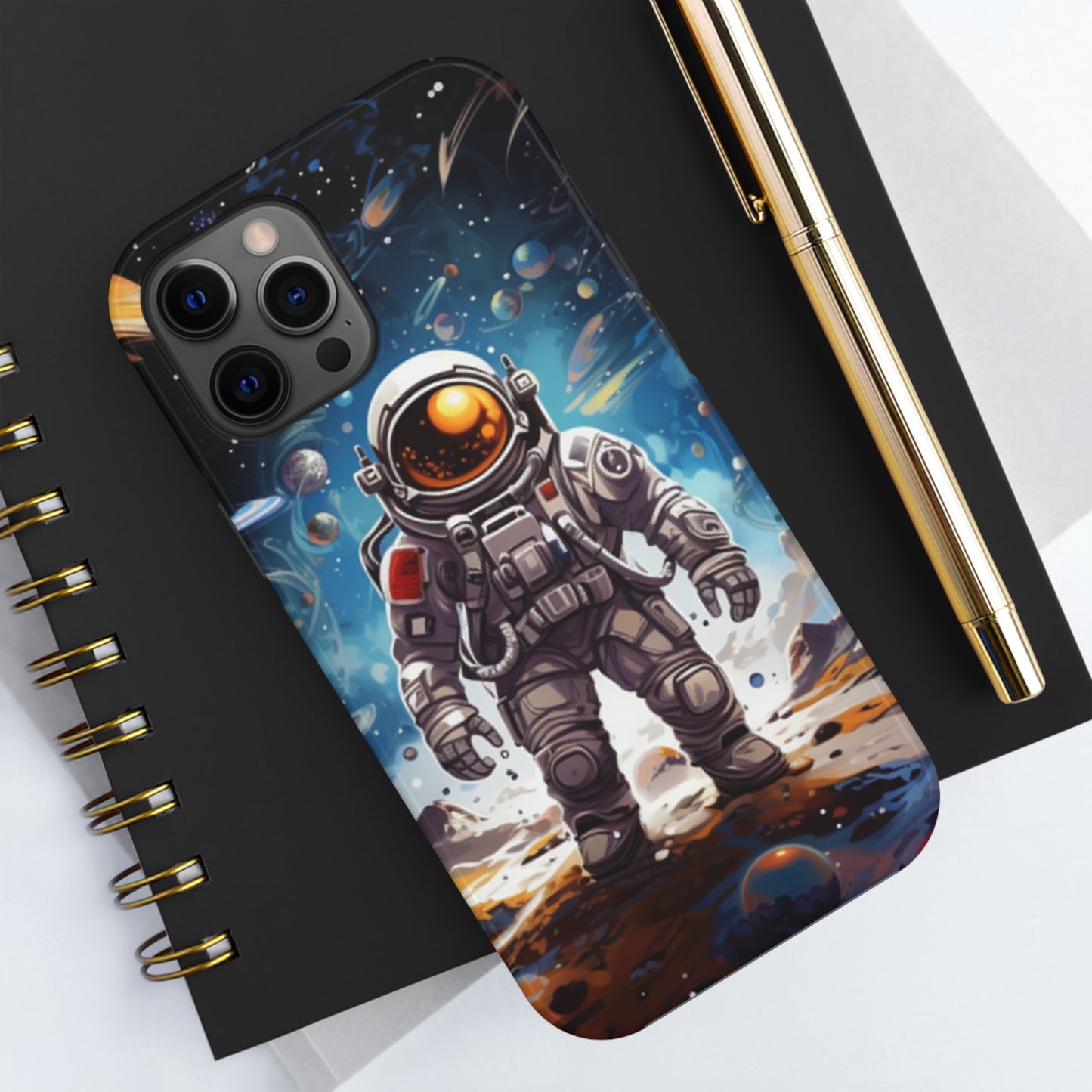 Galactic Voyage: Astronaut Journey in Celestial Star Cosmic Exploration - Tough Phone Cases