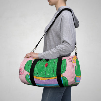 Desert Cactus Sumo Wrestler Graphic Duffel Bag