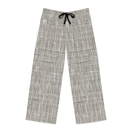 Silver Grey: Denim-Inspired, Contemporary Fabric Design - Men's Pajama Pants (AOP)