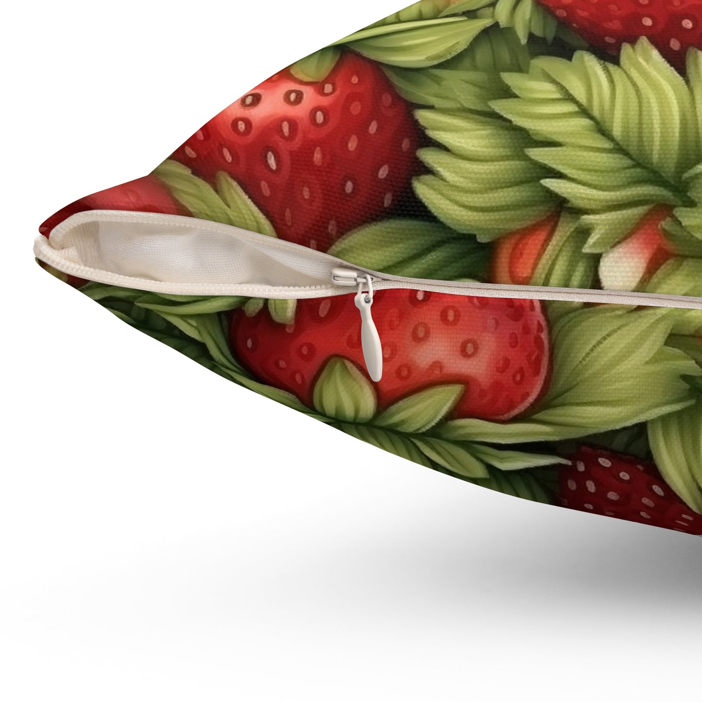 Strawberry Euphoria: The Ultimate Guide to Celebrating Life's Sweetest BerrySpun Polyester Square Pillow