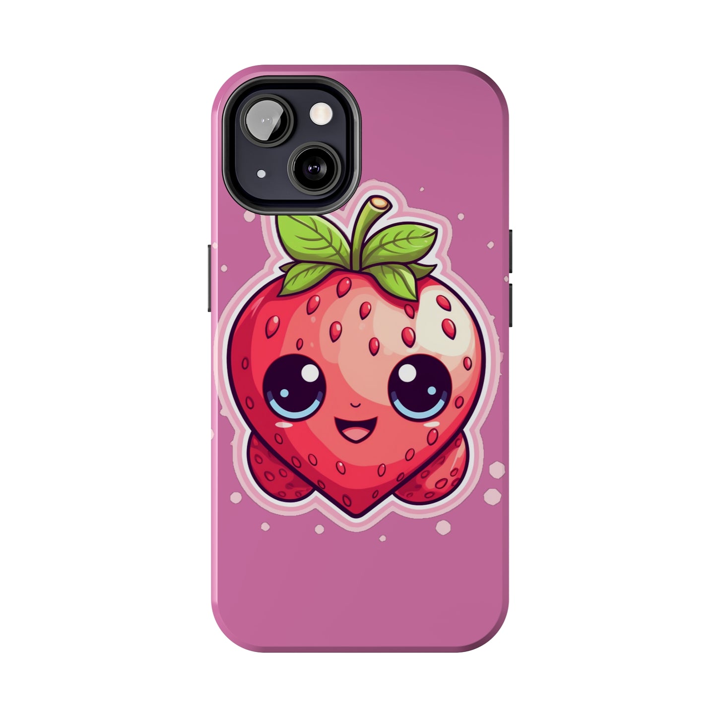 Kawaii Strawberry Adventure - Anime Classic Traditional Japanese Fruit - Otaku Artwork - Tough Phone Cases