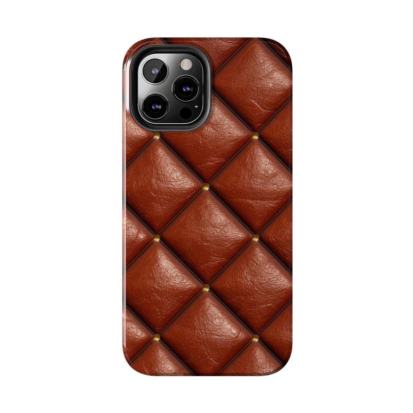 Brown Leather Cognac Pattern Rugged Durable Design Style - Tough Phone Cases