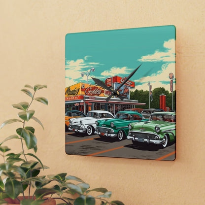 Classic Car Acrylic Wall Clock