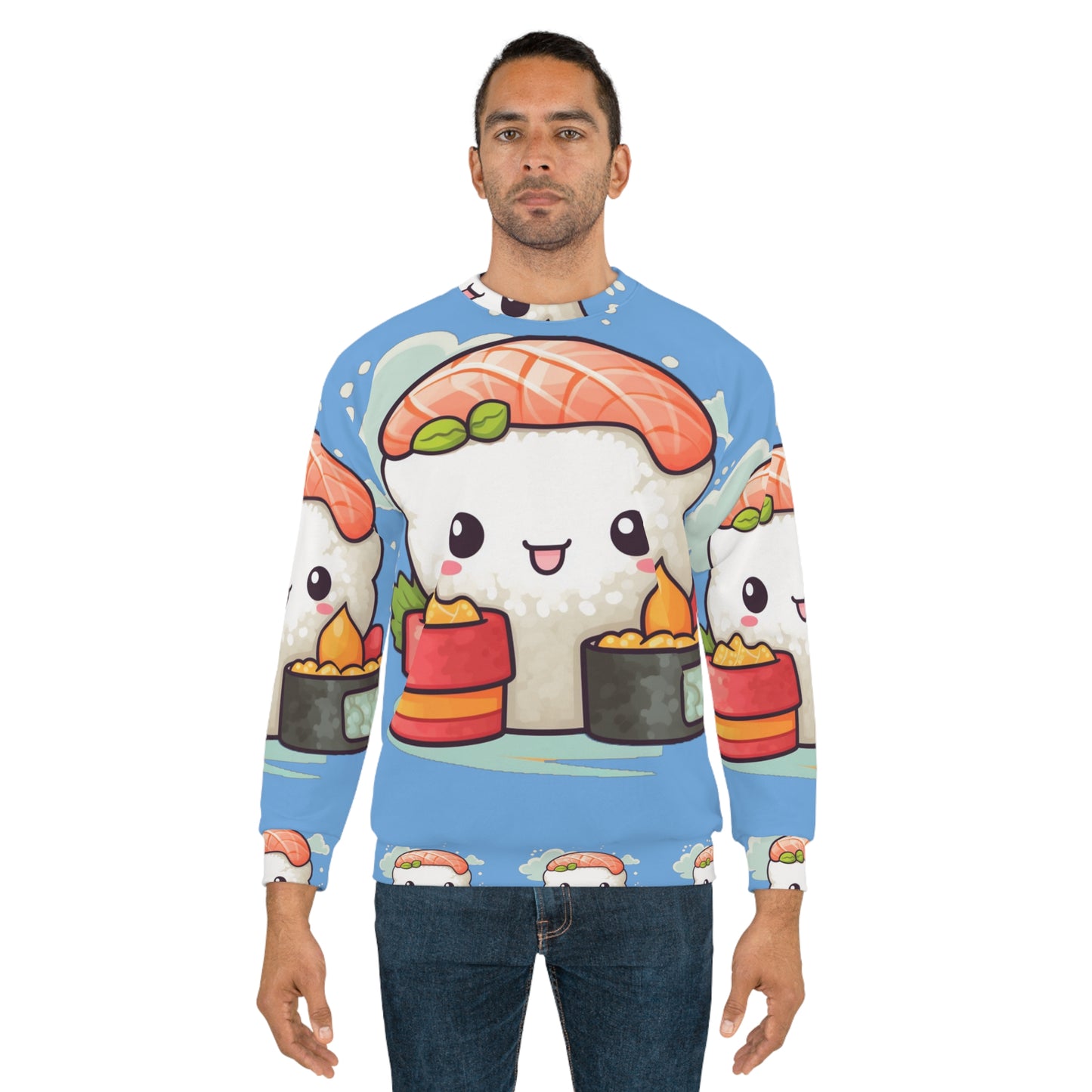 Anime Sushi - Japanese Cute kawaii - Otaku Gift - Unisex Sweatshirt (AOP)