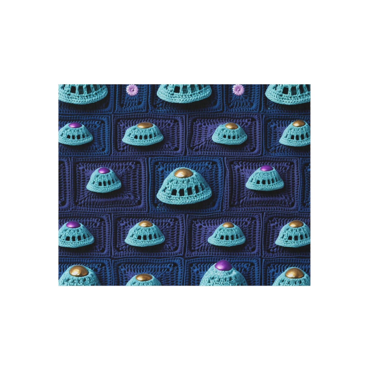 Spaceship UFO Crochet - Galactic Travel Ship - Alien Craft - Flying Saucer - Outdoor Rug