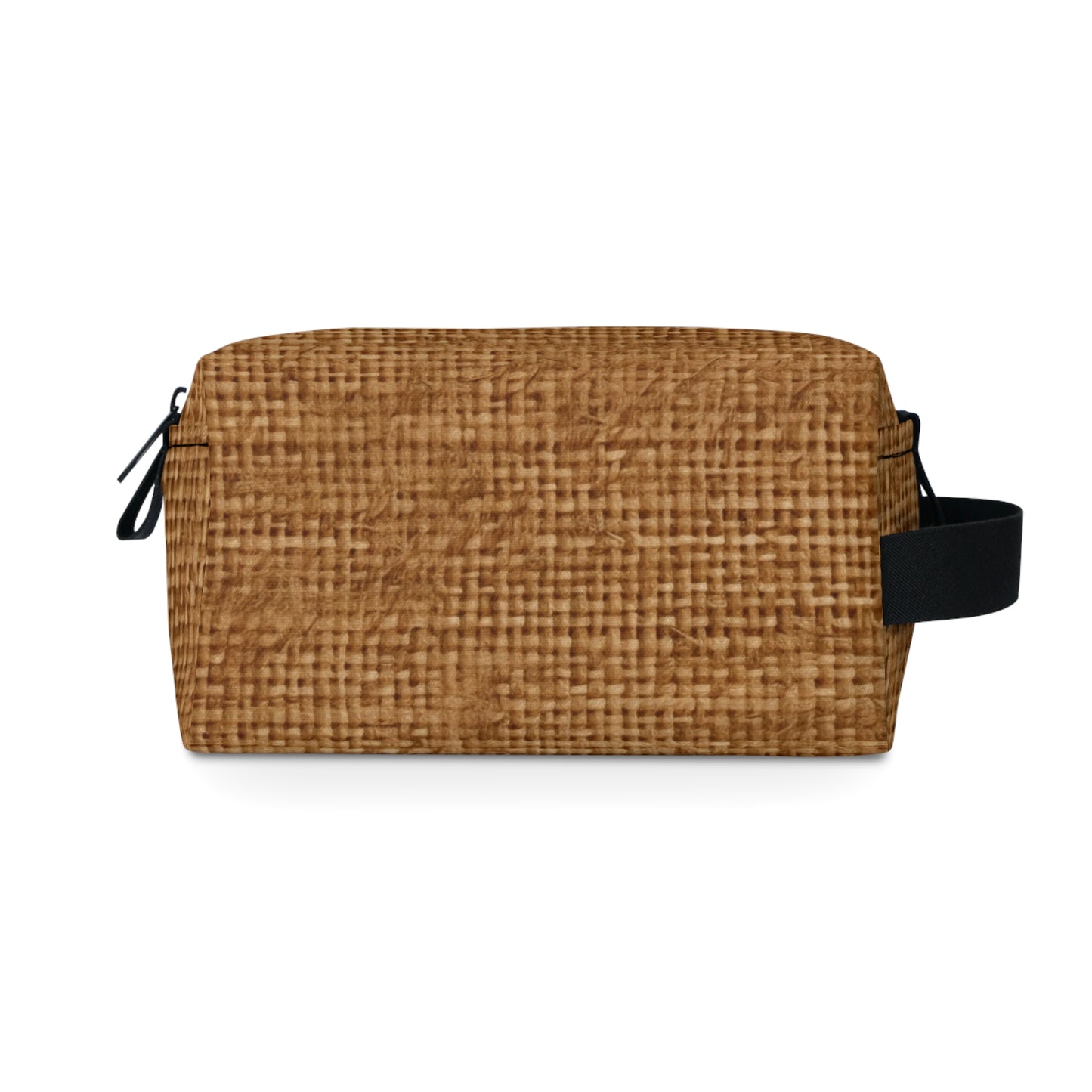 Brown Light Chocolate: Denim-Inspired Elegant Fabric - Toiletry Bag