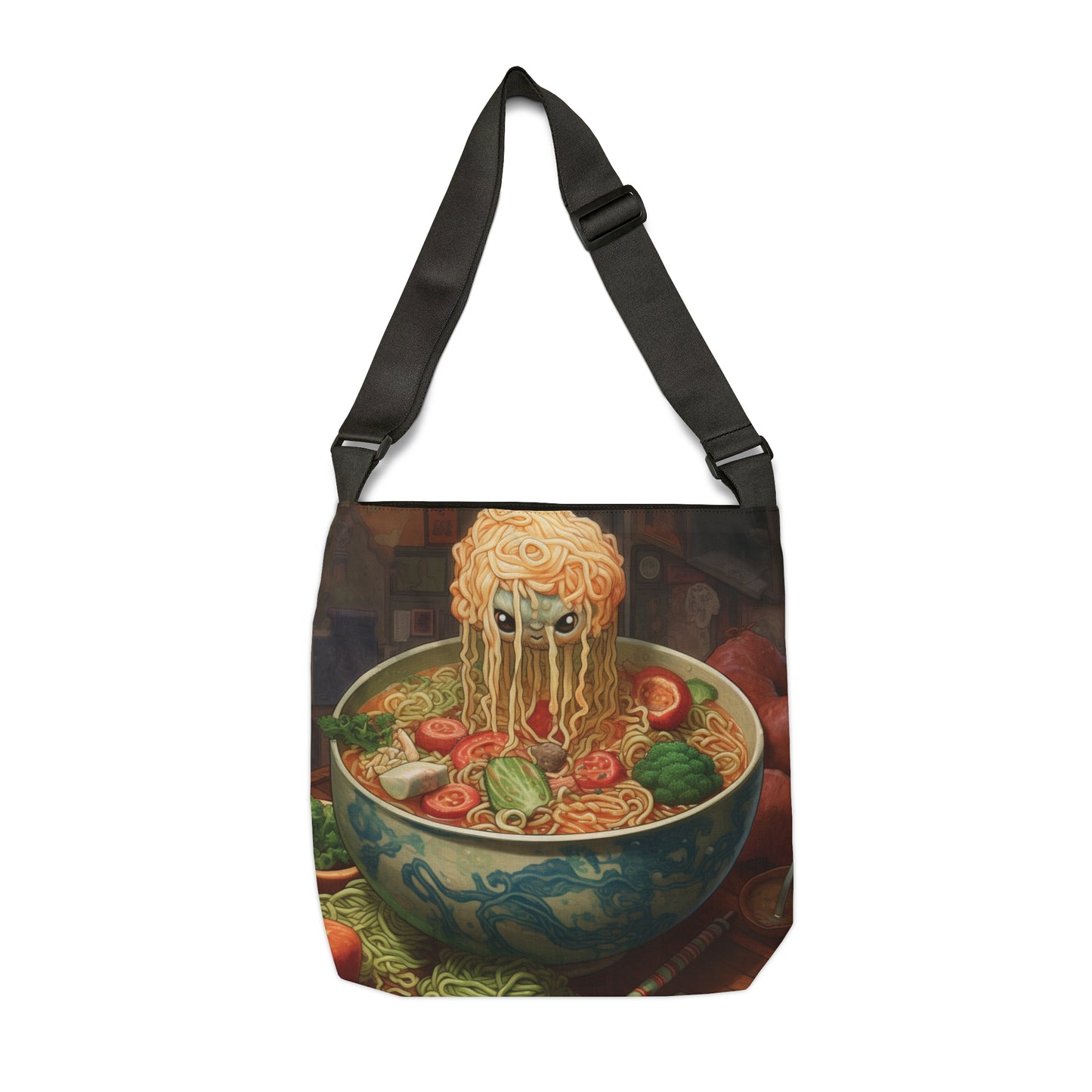 Ramen Bowl Anime Alien Japanese Style - Adjustable Tote Bag (AOP)