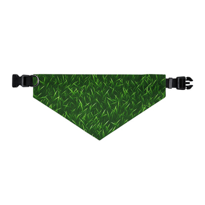 Touch Grass Indoor Style Outdoor Green Artificial Grass Turf - Dog & Pet Bandana Collar