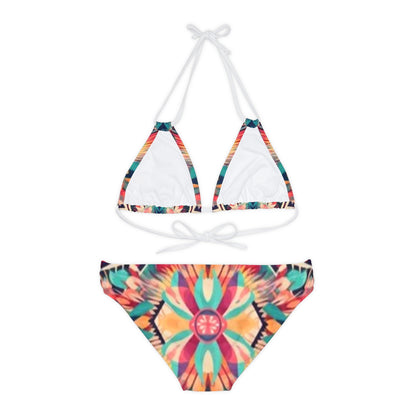 Boho Vibes: Handmade Summer Bohemian Print Pattern Artwork Strappy Bikini Set (AOP)