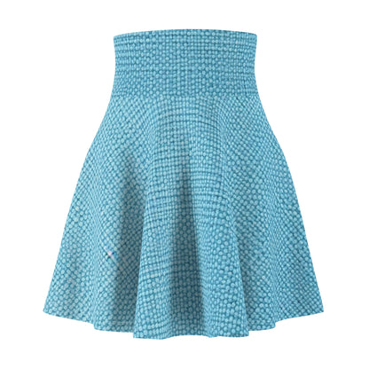 Bright Aqua Teal: Denim-Inspired Refreshing Blue Summer Fabric - Women's Skater Skirt (AOP)